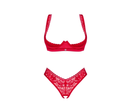Obsessive - Lacelove cupless 2-pcs set XL/2XL