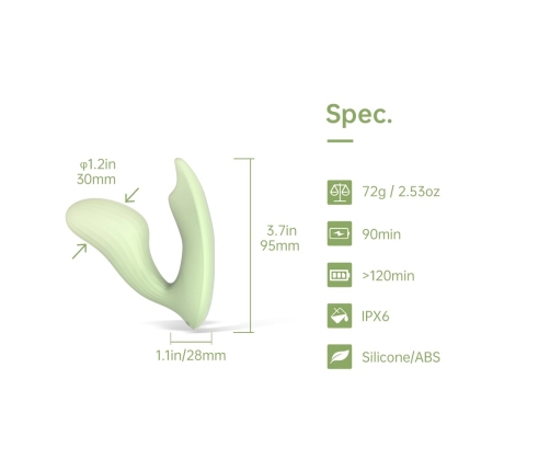 Magic Motion - Umi Smart Wearable Dual Motor Vibrator Green