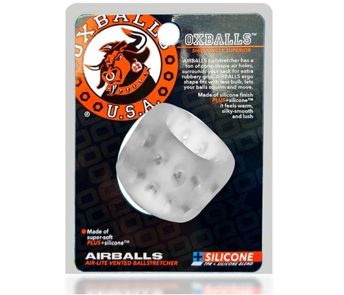 Oxballs AIRBALLS Air-Lite Ballstretcher Clear Ice Silicone Ring