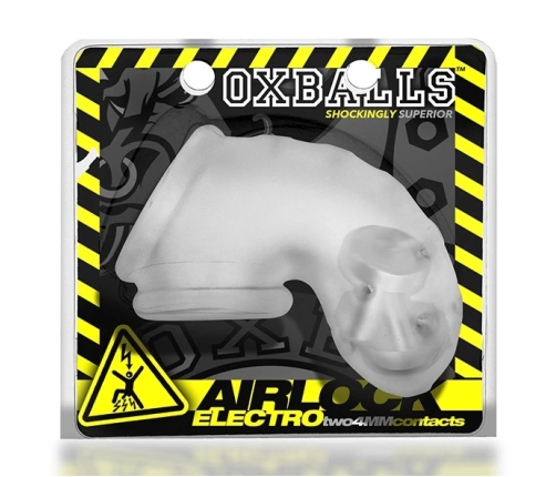 Oxballs - Airlock Electro Air-Lite Vented Chastity Clear Ice