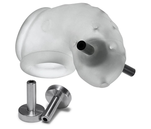 Oxballs - Airlock Electro Air-Lite Vented Chastity Clear Ice