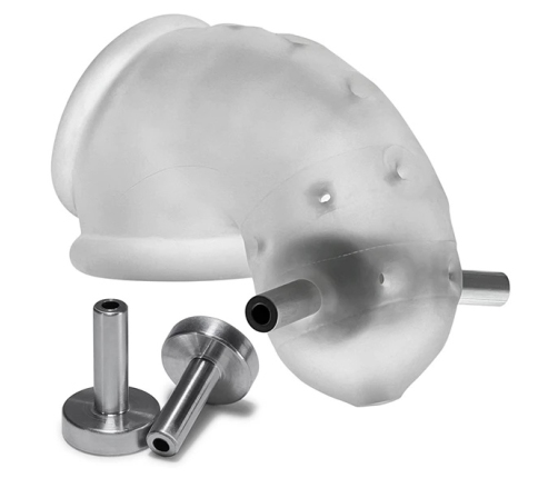 Oxballs - Airlock Electro Air-Lite Vented Chastity Clear Ice