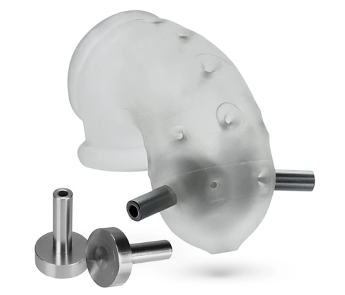 Oxballs - Airlock Electro Air-Lite Vented Chastity Clear Ice