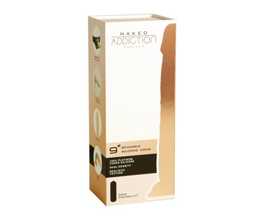 Naked Addiction Silicone Bendable System Dual Layer Vanilla 22.8cm