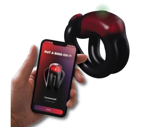 FirmTech Tech Ring Red - Smart Intimate Health Monitor USB Rechargeable