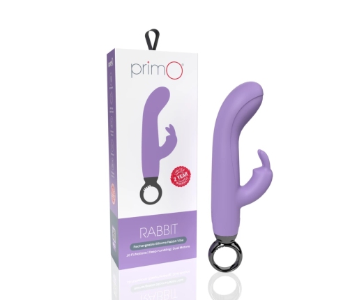 The Screaming O Primo Rabbit Lilac - Rechargeable Silicone Model, 4.5”