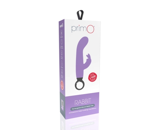 The Screaming O Primo Rabbit Lilac - Rechargeable Silicone Model, 4.5”