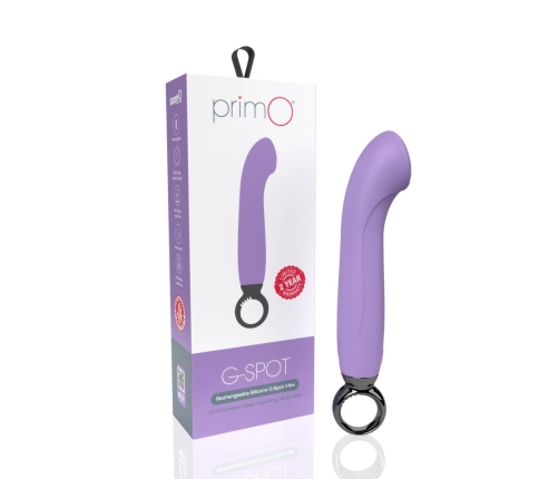 The Screaming O Primo Lilac Curved Vibrator Rechargeable Silicone 6.25"