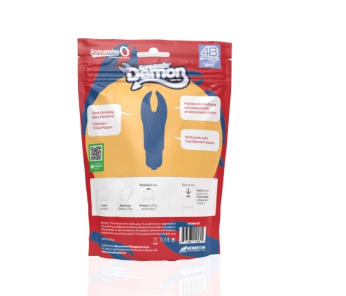 The Screaming O 4B DemonBlueberry Mini Vibe Silicone Waterproof Blue
