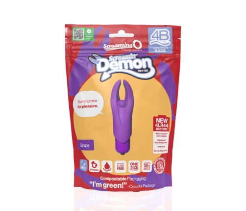 The Screaming O 4B Demon Grape Mini Massager Flexible Silicone