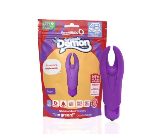 The Screaming O 4B Demon Grape Mini Massager Flexible Silicone