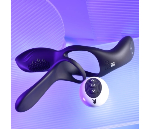 Playboy Pleasure - The 3 Way - Cockring Black