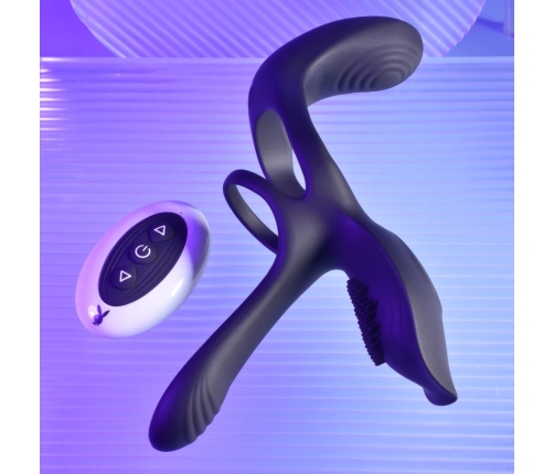 Playboy Pleasure - The 3 Way - Cockring Black