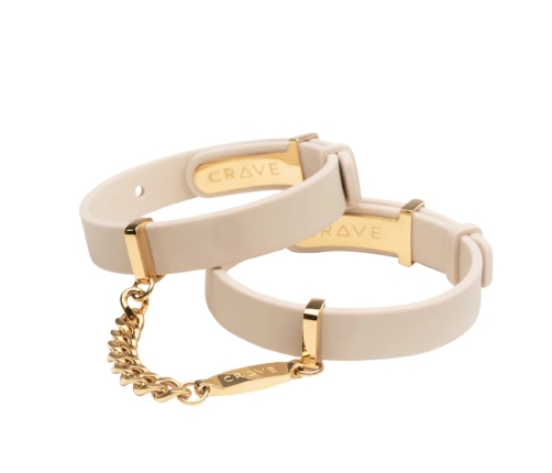 Crave - ID Cuffs - Beige/18kt Gold Plated