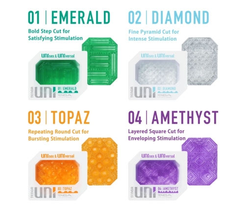 Tenga UNI Emerald Versatile Stretchable Sleeve, Soft Material, Eco Case