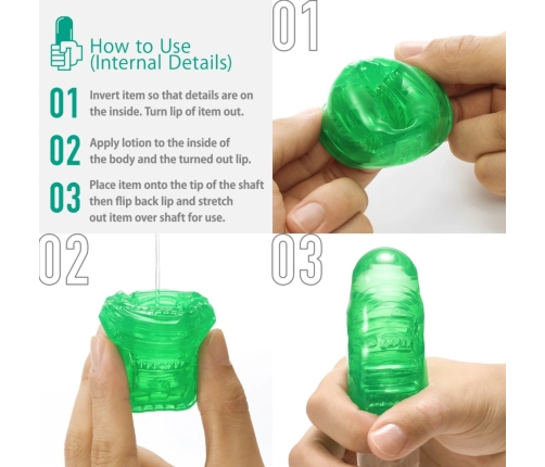 Tenga UNI Emerald Versatile Stretchable Sleeve, Soft Material, Eco Case