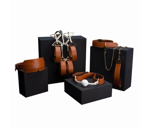 LOCKINK - Bondage & Restraint Set - brown