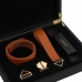 LOCKINK - Collar with Leash Set - brown