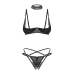 Obsessive - Donarella 3-pcs Crotchless Set Black XL/2XL