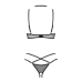 Obsessive - Donarella 3-pcs Crotchless Set Black XL/2XL