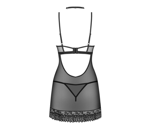 Obsessive - Donarella Chemise & Thong Black XS/S