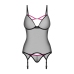 Obsessive - Novenes corset & thong Black M/L