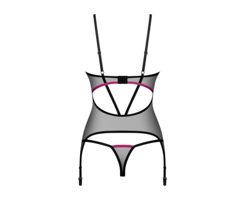 Obsessive - Novenes corset & thong Black M/L