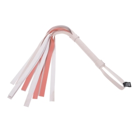 Sportsheets S&M Peaches n CreaMe Stripe Flogger Cream-Orange 32in