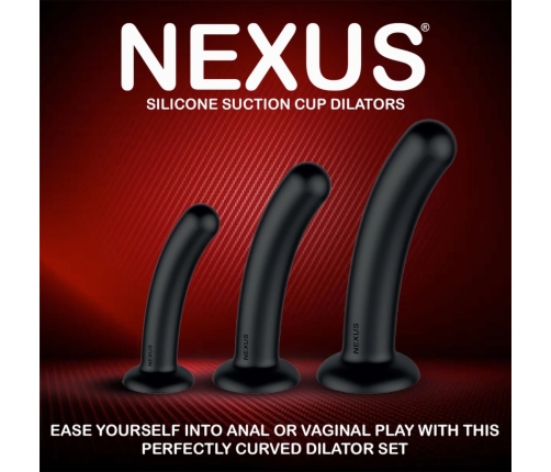 Nexus - Dilator Set Silicone Anal Dildos (S,M,L) Black
