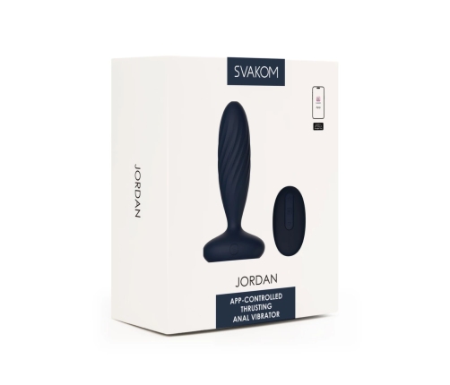 Svakom Jordan Navy Blue - Dual-Action App-Controlled Anal Device
