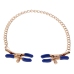 Sportsheets Cougar Adjustable Gold Chain Nipple Clamps with Blue Tips