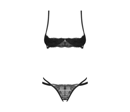 Obsessive - Nutris 2-pcs crotchless set Black XL/2XL