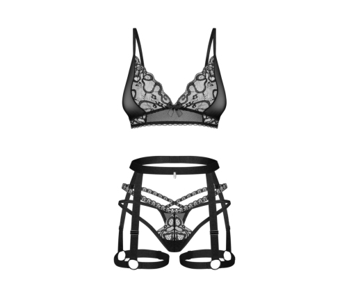Obsessive - Blomentis 3-pcs set Black XL/2XL