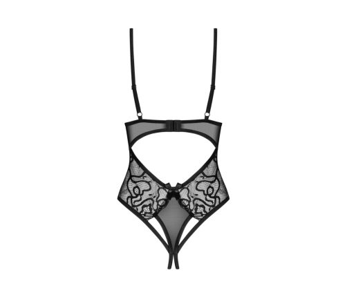 Obsessive - Blomentis crotchless teddy Black M/L