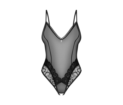 Obsessive - Blomentis crotchless teddy Black M/L
