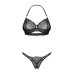 Obsessive - Iliosa 2-pcs Crotchless Set Black 2XL/3XL