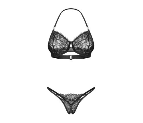 Obsessive - Iliosa 2-pcs Crotchless Set Black 2XL/3XL