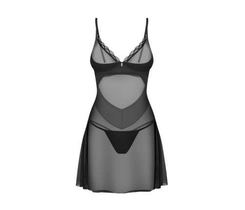 Obsessive - Stelisa Chemise & Thong Black L/XL