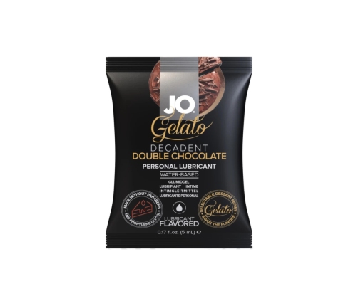 JO Gelato Double Chocolate Flavored Lubricant Sachet 5 ml