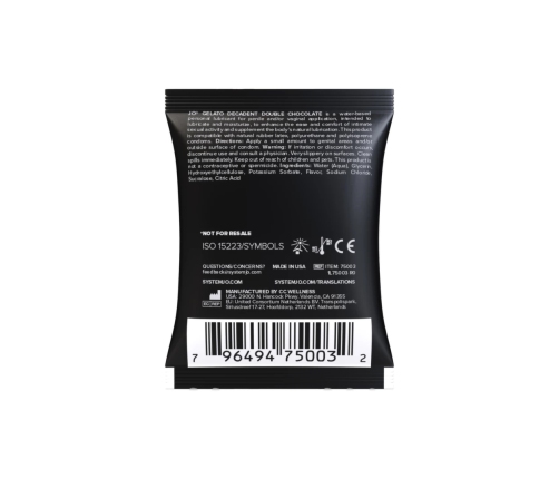 JO Gelato Double Chocolate Flavored Lubricant Sachet 5 ml