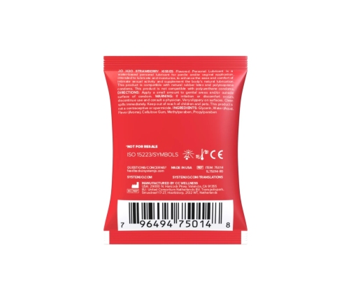 System JO H2O Strawberry Personal Lubricant Sachet 5 ml