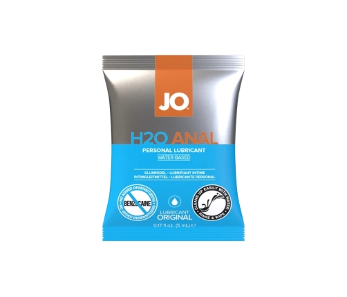 System JO H2O Anal Water-Based Lubricant Sachet 5 ml
