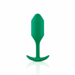 b-Vibe Snug Plug 2 Green Weighted Silicone Intimate Trainer 114g 3x11.4cm