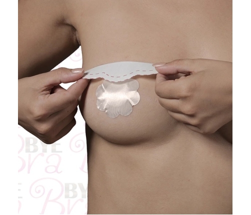 Bye Bra - Breast Lift & Silk Nipple Covers D-F Nude 3 Pairs