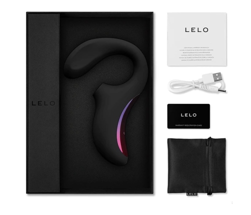 LELO - ENIGMA DOBLE ESTIMULACIÓN SUCCION MASAJEADOR NEGRO