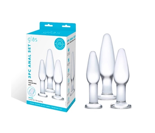 Glas Anal Training Set - 3-Piece Glass System, Graduated Sizes