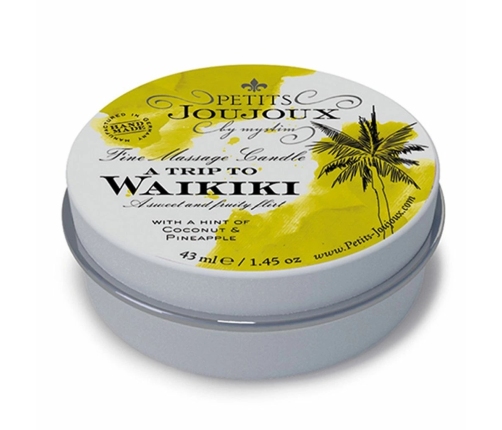 Petits Joujoux Massage Candle Waikiki 33g Coconut Pineapple Aroma