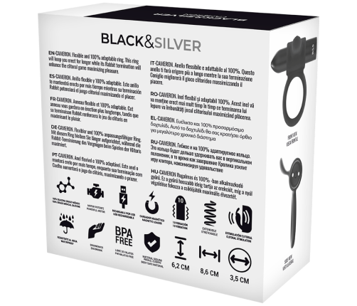 BLACK&SILVER - CAMERON REMOTE CONTROL COCKRING WATCHME