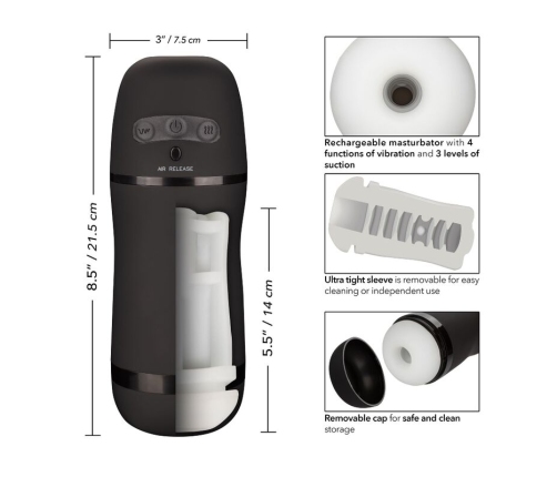 CALEXOTICS - OPTIMUM POWER VIBRATING SUCTION MASTURBATOR