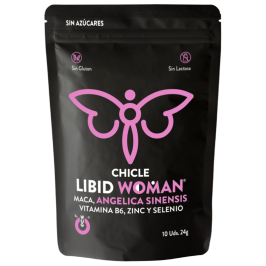 Chicle LIBID WOMAN – Chicle funcional con Maca, Ginseng Femenino y Zinc para potenciar la vitalidad femenina Chicle LIBID WOMAN – Chicle funcional con Maca, Ginseng Femenino y Zinc para potenciar la vitalidad femenina